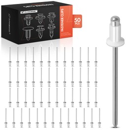 A-Premium 50PCS Aluminum & Steel Door Reveal Molding Rivet Exterior Trim Fastener Retainer Compatible with Toyota Camry, Prius, Highlander, Avalon, Venza & Lexus RX350, ES300h, GS200t, IS250, NX300h