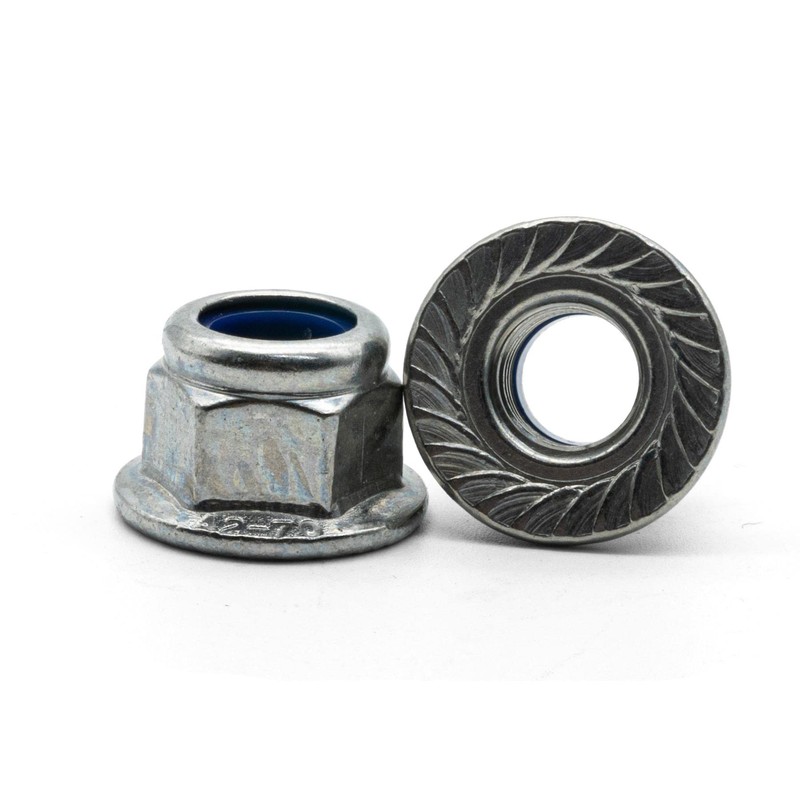 Hippo Hardware M12 (12mm) Flanged Serrated Nyloc Nuts A2 Stainless