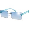 The Fresh Minimalist Small Rectangular Sunglasses Clear Eyewear Trendy Rimless