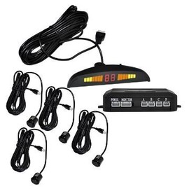 Master Sistema de Radar para Autos con 4 Sensores, Sensores de Reversa para Aparcamiento con Display Gráfico, Modulo, Cable 5.4 MTS                   