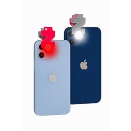 Red Flashlight and Spotlight Adapter for Smartphones, 2-in-1 Outdoor Accessory for Camping, Fishing, Hunting, Astronomy, and Travel, No Batteries or Charging Cords Required