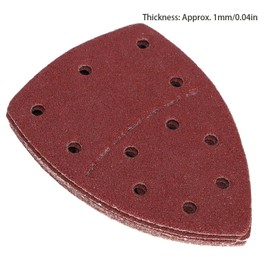 60Pcs Mouse Sandpaper, 240Grit 11 Holes Detail Sander Paper Separate Palm Abrasive Paper Sanding Sheets 140x140x100mm, Sandpaper