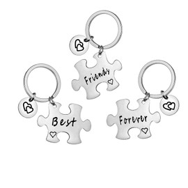 Ximalun Best Friend Keyring Friendship Gift Best Friends Forever Keyring Friendship Keyring Graduation Gift Christmas Birthday Gift Best Friend Gift for 3