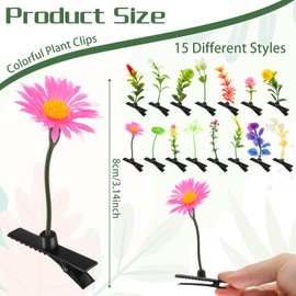 30 Pcs Bean Sprout Hair Clips Mixed Style Plant Hairpins Flower Plant Hair Clip Little Grass Barrette Butterfly Headwear Hair Accessories for Women Girl School Home Party Christmas (Lovely)
