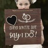 Mepase Wedding Countdown Engagement Gift Chalkboard Sign for Couples Wooden