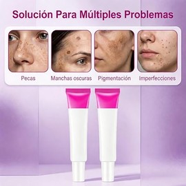 Skin Moisturizer 2Pzs Crema Despigmentante Facial | Crema Aclarante para Manchas Oscuras, Pecas e Imperfecciones, Hidratante, Pigmentación para Todo Tipo de Piel