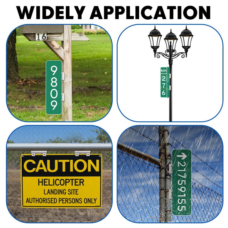 Hicarer 2 Packs Mailbox Mounting Bracket Street Sign Aluminum Wing