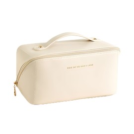 JYJLLM Ultimate Travel Makeup Organizer Bag for Women - Large Cosmetic Bag with Multiple Compartments and Toiletry Bags Makeup Bag Makeup Organiser Bag Make up Bag Travel Makeup Bag (White)