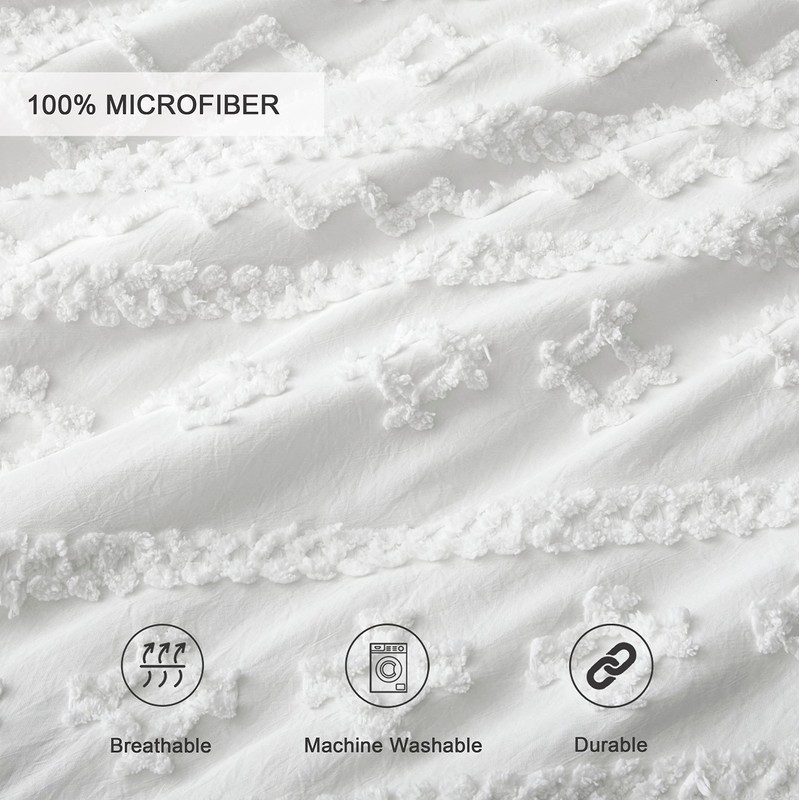 Oli Anderson White King Comforter Set Tufted Bedding Sets King