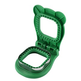 LEPCY Uncrustables Sandwich Maker Sealer Cutter, Crustless Sandwich Cutter, PB&J Uncrustable Maker - Color Green, Square Shape