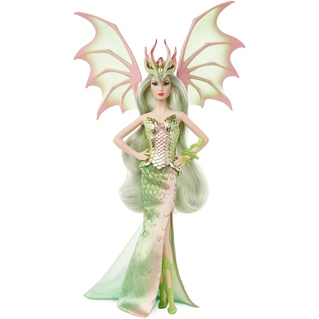 Barbie Signature Mythical Muse Fantasy Dragon Empress Doll, 15-in, Collectible, with Pastel-Colored Hair and Wings