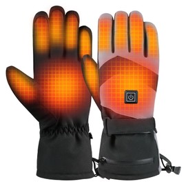 Heated Gloves, 7.4 V 3000 mAh Heated Gloves for Men and Women, Heated Motorcycle Gloves for Outdoor Hiking Motorcycle Camping