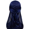 Men Silk Durag Long Straps Bandanas for Men Headwear Waves