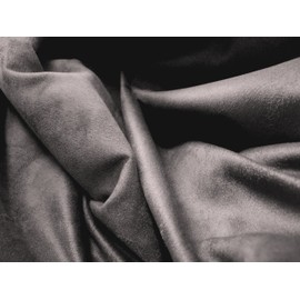 Faux Suede Suedette Fabric Material 150g - Charcoal, 1/2mtr - 150cm x 100cm