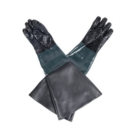 TINGSING 1 Pair Sandblasting Cabinet Gloves 23.6",Blast Protection,Safety Work Gloves