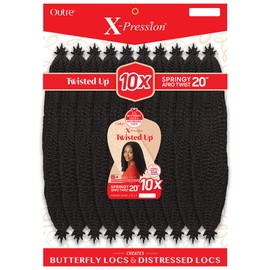 Outre X-Pression - Twisted Up - Springy Afro Twist 20" 10X (OFF BLACK 1B)