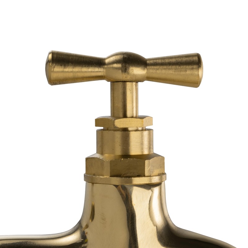 Outdoor Garden bib Tap Victorian Vintage Style Polished Brass 1/2"BSPM