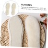 Minkissy Warm Wool Insoles for Winter Thickened Sheepskin Inserts Durable