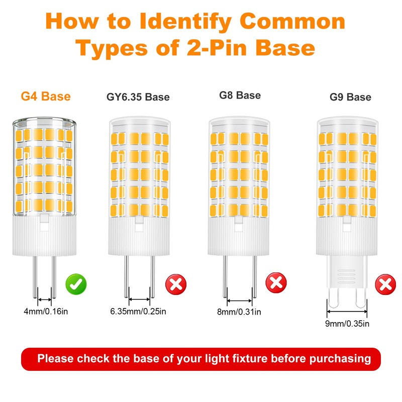High Voltage 120V G4 LED Bulb Dimmable 5W 3000K Warm