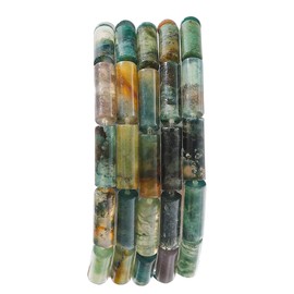 BEADIA - abalorio de tubo de ágata india natural de 13 x 4 mm, 30 piezas de abalorio cilíndricas sueltas semipreciosas para diseño de fabricación de joyas