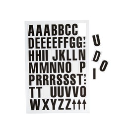 The Workplace Depot A4 Magnetic Letter Tiles and Number Sets, 43mm Tall A-Z and 0-9 Magnetic Letters and Numbers for Labeling (White, Black Text, Letters)