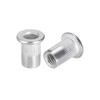 sourcing map M6 Aluminium Alloy Rivet Nuts Flat Head Insert