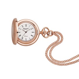 REGENT Savonnette Women's Pocket Watch with 70 cm Chain 26 mm Diameter Quartz White Dial in Various Designs, P-761 - rose gold / coat of arms, Classic