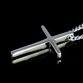 ZIYMU zm-p-002 Women's Mini Cross Necklace, Rosary, Crucifix Pendant, Chain, Silver 925, 15.7 inches (40 cm), Sterling Silver, No Gemstone