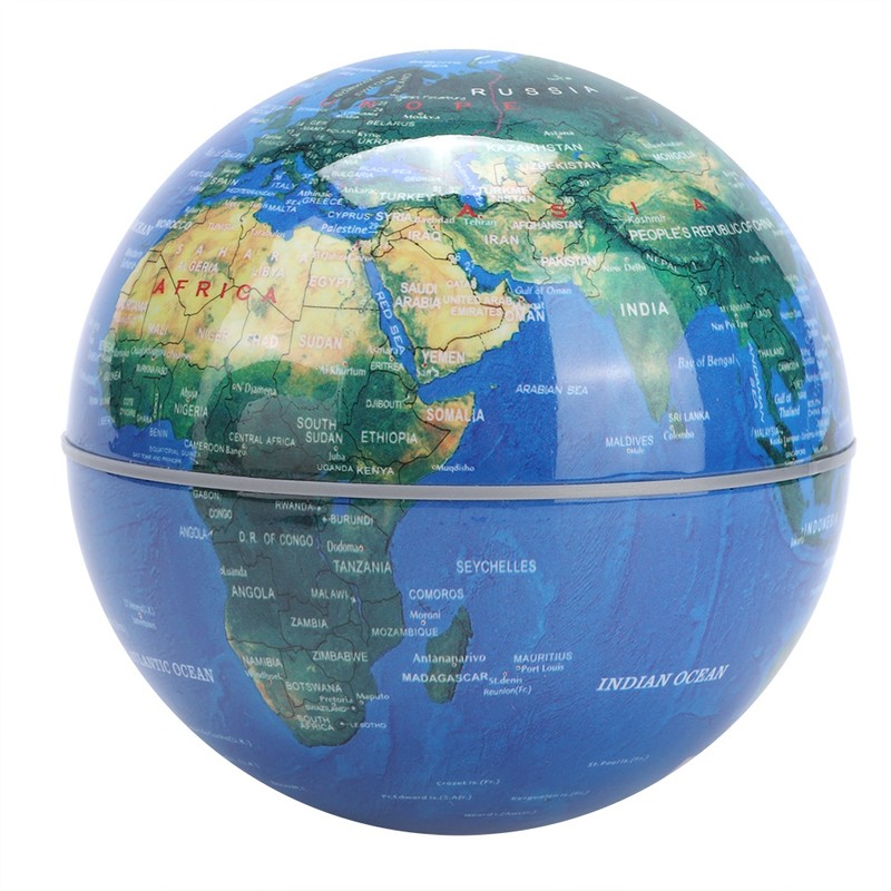 3in C Shape Magnetic Levitation Floating Globe World Map Ornament