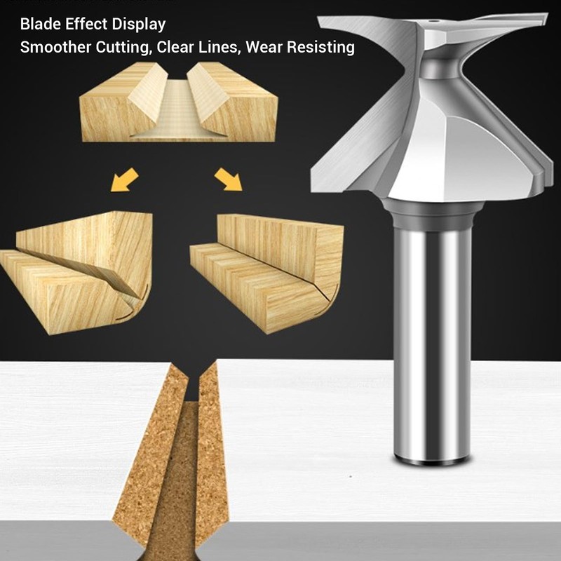 Arc Bending Integrated Cutter, 1/2in Shank Woodworking Milling Bit for
