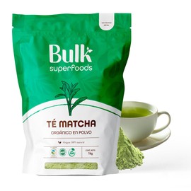 BULK SUPERFOODS Té Matcha en Polvo 100% Orgánico Té Verde | 1kg, Sin Azúcar, Sin Aditivos, 100% Natural, Organic Matcha Powder, Alta Calidad
