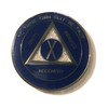 10 Year AA Medallion - Alcoholics Anonymous Blue & Silver