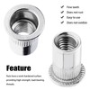 Gueenky Pack of 150 Rivet Nuts M5 Stainless Steel Rivet
