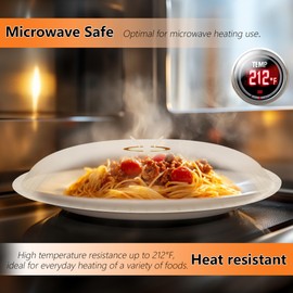 Disposable Microwave Splatter Cover,10 Inch,Paper Microwave Cover for Food,BPA Free & Non-Toxic Splatter Guard for Heating Food,25 Pack