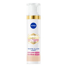 NIVEA Luminous 630 CC Anti-Fleckenfluid FPS30 Claire Teint (1 x 40 ml), CC Cream Unified Teint, Foundation deckt Unvollkommenheiten ab, getönte Gesichtspflege Anti-Aging Concealer Fleckenreduzierer