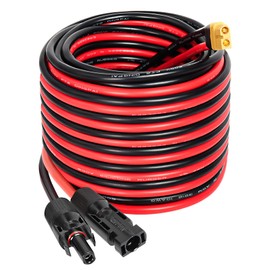 MOOKEERF Solar to XT60 Extension Cable 10AWG 30FT Solar Connector to XT60 Adapter Cable for Solar Panel to Portable Power Station Solar Generator Battery Pack