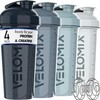 VELOMIX -4 PACK- 28 oz Shaker Cups for Protein Shakes