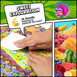 HORIECHALY Smelly Stickers Scratch and Sniff for Kids, Scented Stickers 48 Sheets 746 PCS 16 Different Scents, Sensory Fun Positive Reward for Classroom Engagement and Creative Play