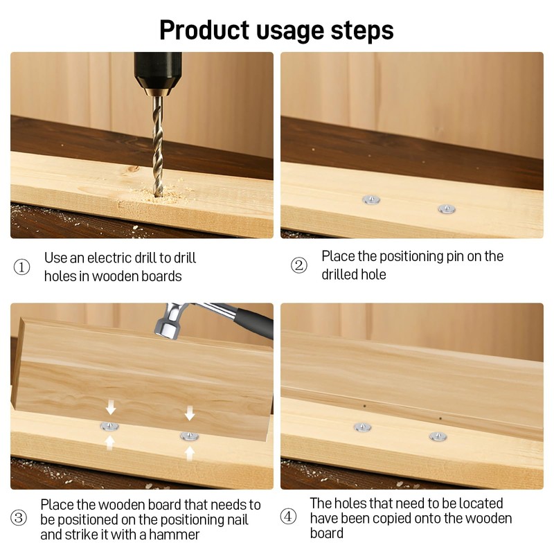 32 Pcs Dowel Centre Point Set, 6/8/10/12mm Dowel Pin Center
