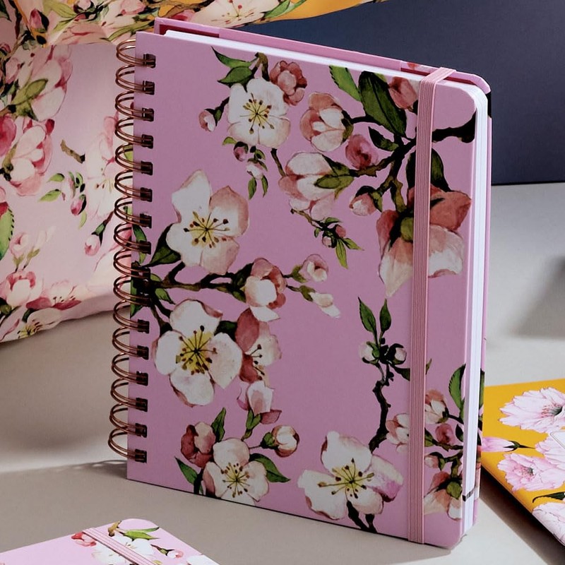 Ring Binder Hard Cover Cherry Blossom Pink