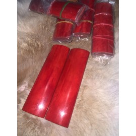 Unbranded Camel Bone Knife Scales, Knife Making, 4.25” X 1.25” X .25”. RED, No Fillers!