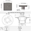 SereneDrains 304 Stainless Steel Tile in Square Brushed Nickel Shower