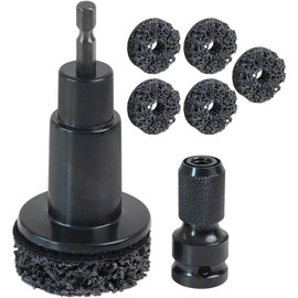 Wheel Hub Resurfacing Kit, Wheel Stud and Hub Cleaner, Quick Rust Removal for Lug Studs and Rotors, Fits 1/2” Wrenches or Electric Drill, Automotive Maintenance Tool