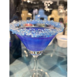 Snowy River Blue Dream Cocktail Sugar - Naturally Colored Blue & White Cocktail Rimmer, Beverage Rimmer, Margaritas, Kosher (Blue Dream, 3oz Gift Bottle)