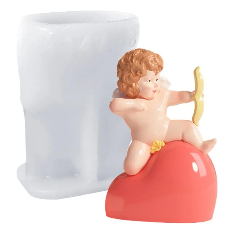 Valentines Day Soap Mold Reusable Angel Decorate Mold Silico