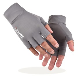 SCOLORKI Men's Gloves for Spring and Summer, Cooling Gloves, Thin, UV Protection, Sunscreen, Cut Out Fingers, Anti-Slip, Smartphone Operation, Stretch, Quick Drying, Fishing, Cycle Gloves, Driving,