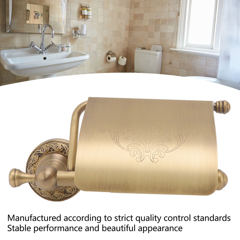 Paper Towel Holder Antique Wall Mounted Copper Stainless Steel Tissue