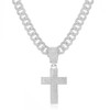 HIPBLING Cross Necklace for Men with 18inch Cuban Link Chain