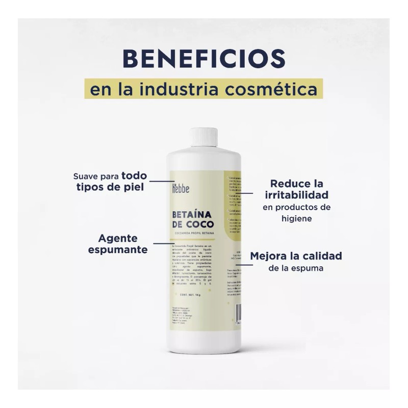 HEBBE COSMETICS JYSE17 1VTL1 Lanobetaina Cocamidopropil Betaina Detergente 1 Kg