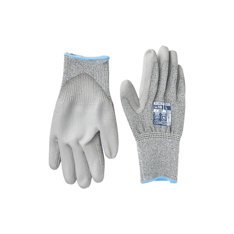 Portwest A622 Cut Resistant MR PU Palm Glove Grey, X-Large